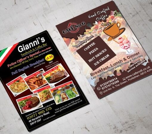 Leaflets and flyers