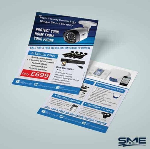 A5 leaflets with design
