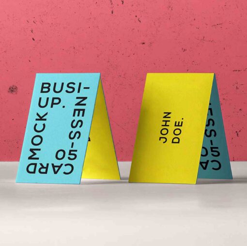Folded Business cards