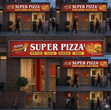 Vinyle-Stcikers for shop signs, Windows, inside restaurant menus.