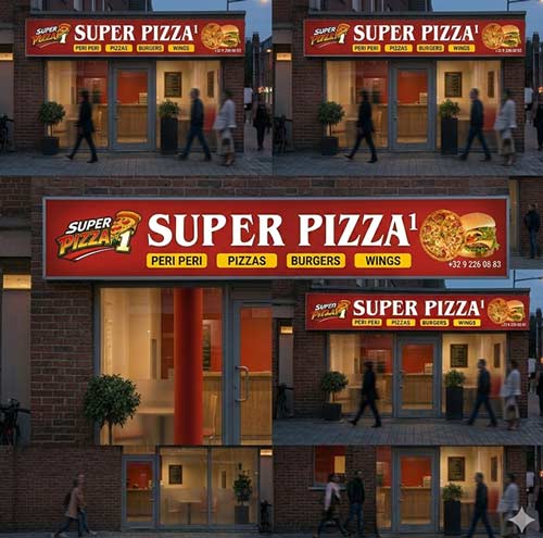 Vinyle-Stcikers for shop signs, Windows, inside restaurant menus.