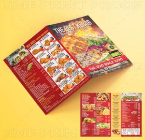 Kebab menu printing uk