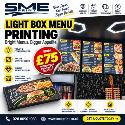 Light-Box-Backlit menu printing