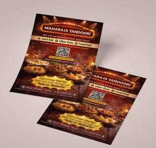 Leave Just Eat / uber eat / deliveroo app leaflets